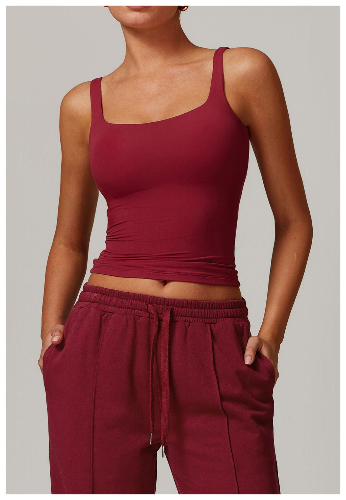 Women’s Seamless Square Neck Tank Top Lightweight Shaping Camisole for Layering & Everyday Wear