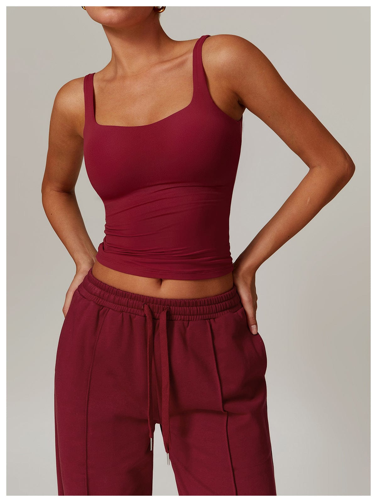 Women’s Seamless Square Neck Tank Top Lightweight Shaping Camisole for Layering & Everyday Wear