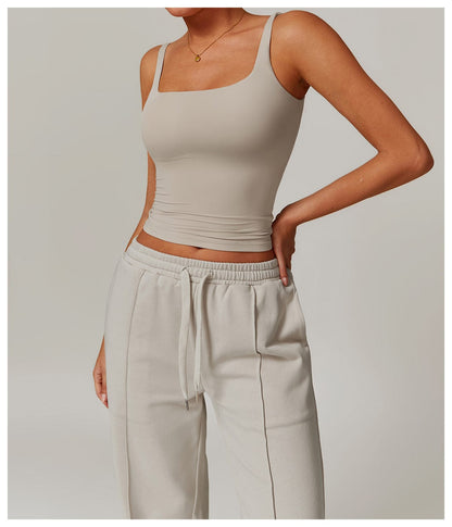 Women’s Seamless Square Neck Tank Top Lightweight Shaping Camisole for Layering & Everyday Wear