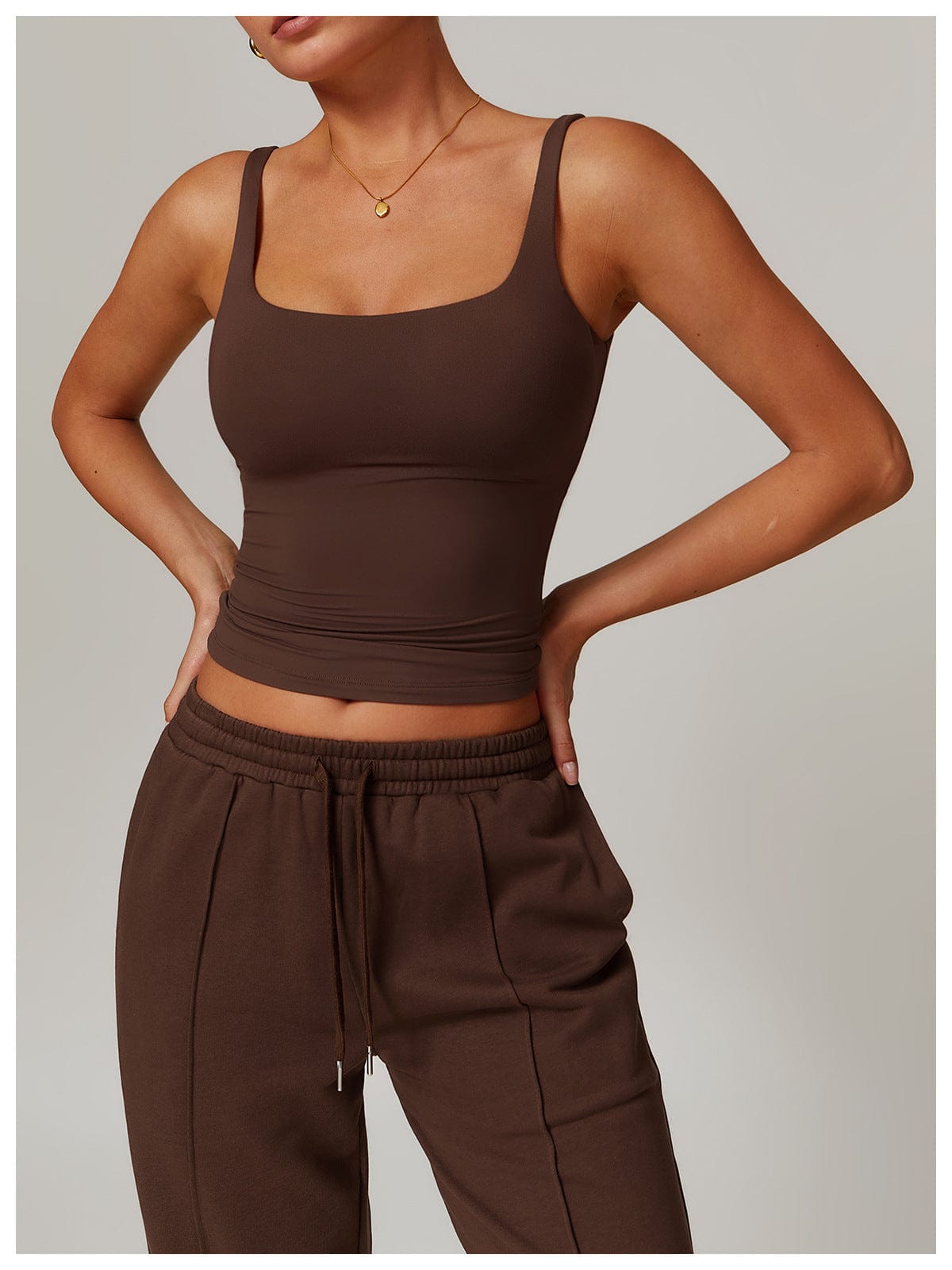 Women’s Seamless Square Neck Tank Top Lightweight Shaping Camisole for Layering & Everyday Wear