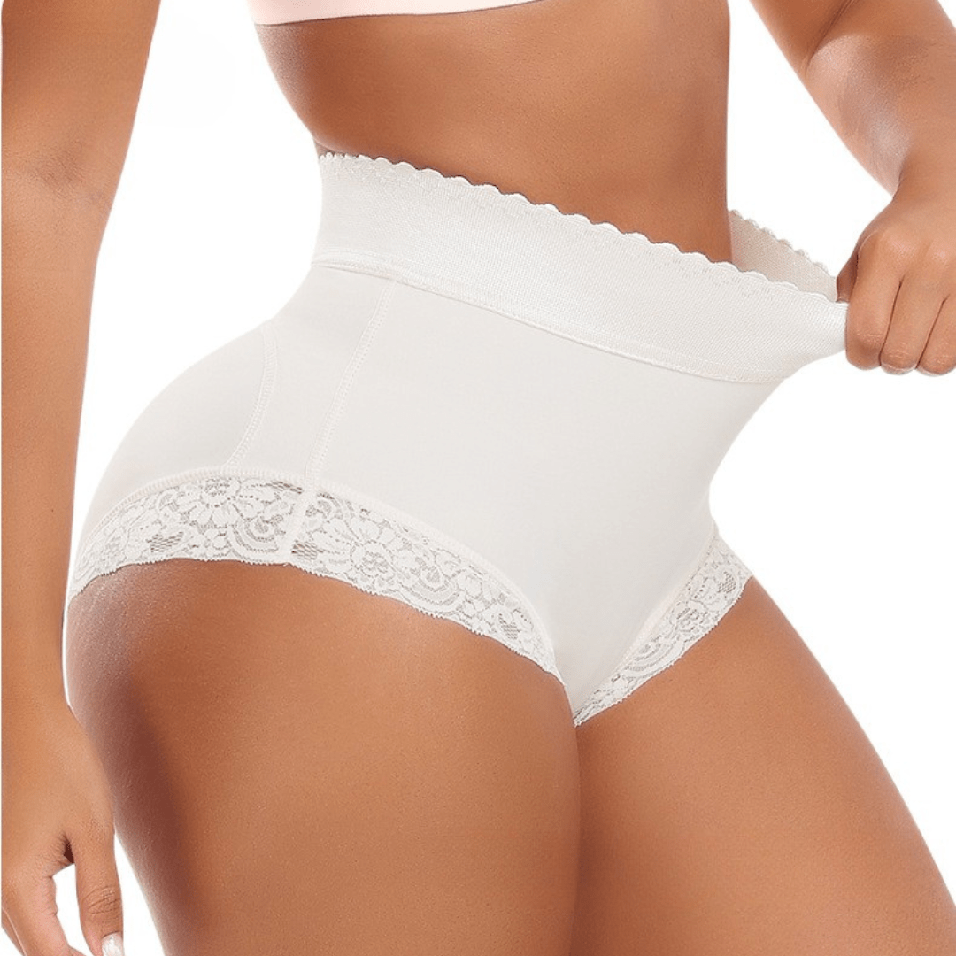 Women High Waist Cincher Lace Shaping Briefs