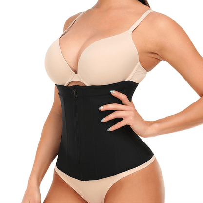 9 Steel Boned Waist Trainer Corset with Zipper Closure Shapewear