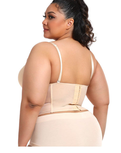 Women's Plus Size Waist Trainer Sheer Bustier Corset Top