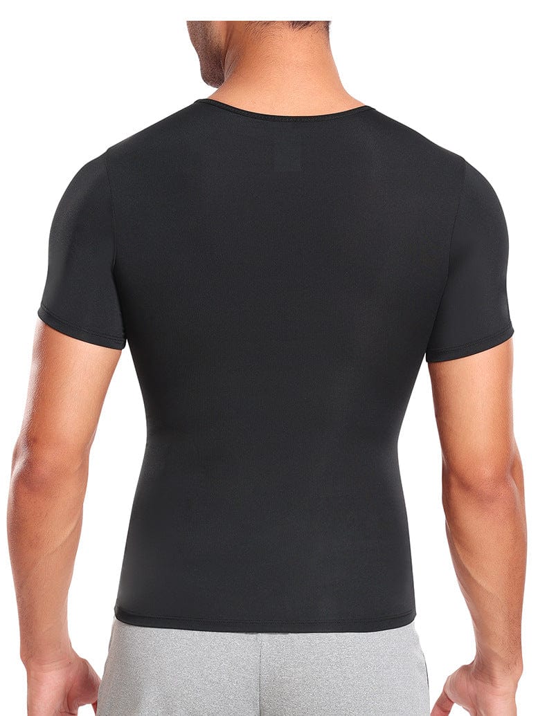 Men's Shaping T-Shirt with Built-In Waist Trainer Corset