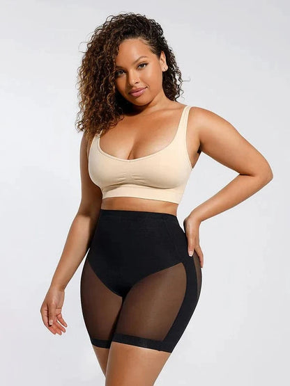 Seamless Low Back Mesh Tummy Control Shapewear Short