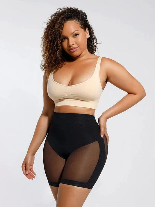 Seamless Low Back Mesh Tummy Control Shapewear Short