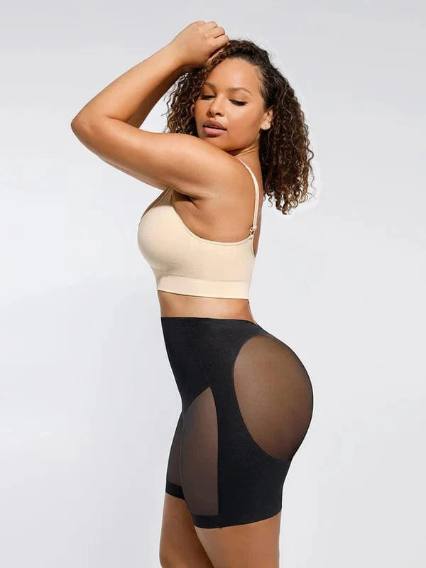 Seamless Low Back Mesh Tummy Control Shapewear Short