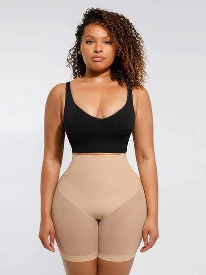 Seamless Low Back Mesh Tummy Control Shapewear Short