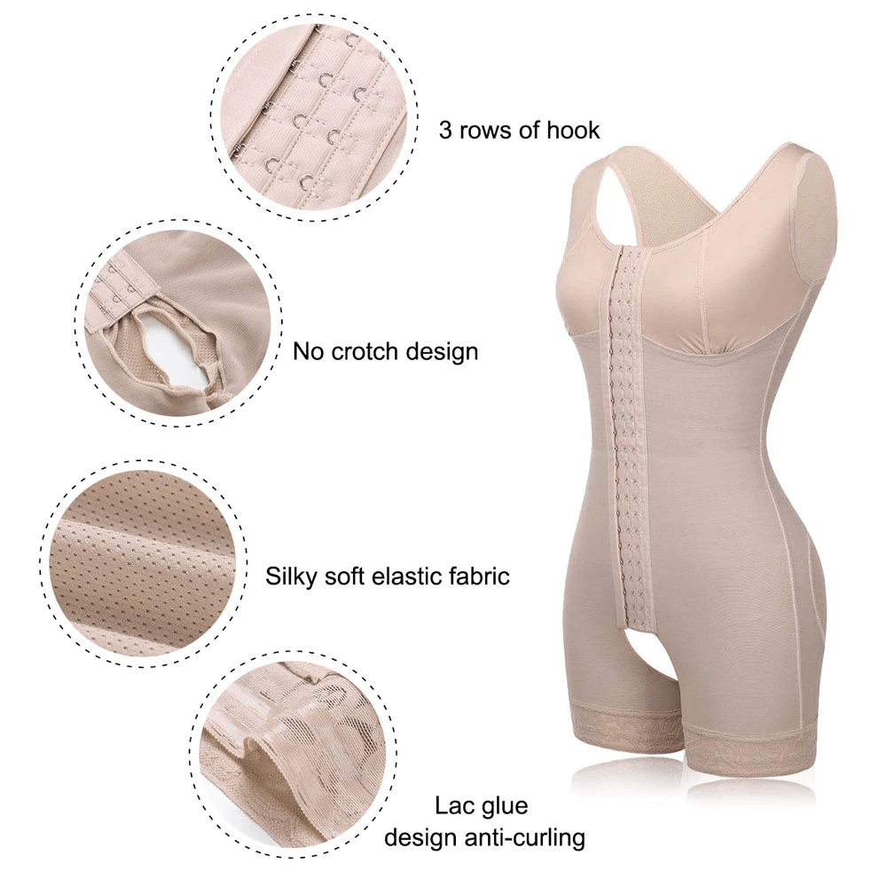 Women Fajas Push Up Bodysuit Slimming Shapewear Short