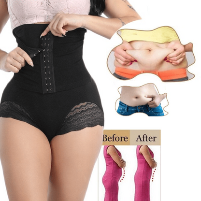 Women Postpartum High Waist Lace Thighs Shaper Tummy Control Panty