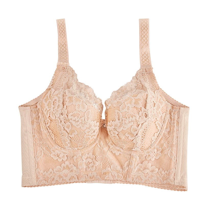 Women's Anti Sagging Adjustable Push Up Lace Longline Bra