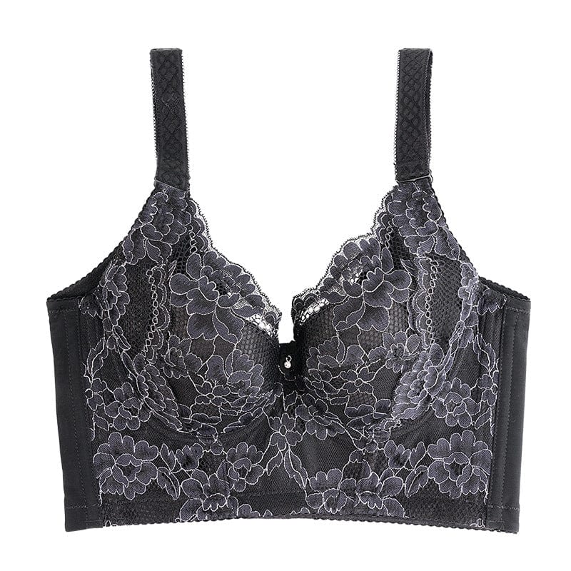 Women's Anti Sagging Adjustable Push Up Lace Longline Bra