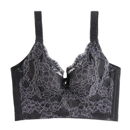 Women's Anti Sagging Adjustable Push Up Lace Longline Bra