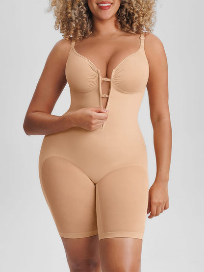Invisible Zip Seamless Shapewear Bodysuit with Tummy Control