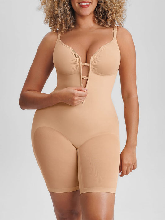 Invisible Zip Seamless Shapewear Bodysuit with Tummy Control