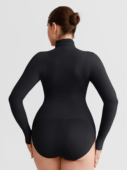 Butter Soft Seamless Snap Turtle Neck High Stretch Shapewear Bodysuit
