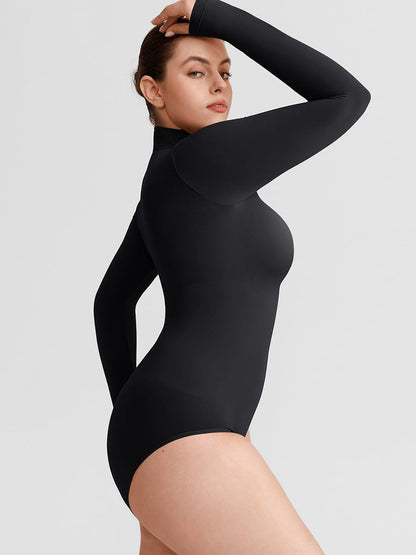Butter Soft Seamless Snap Turtle Neck High Stretch Shapewear Bodysuit
