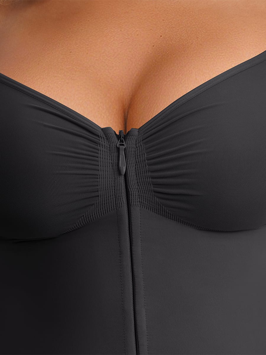 Invisible Zip Seamless Shapewear Bodysuit with Tummy Control