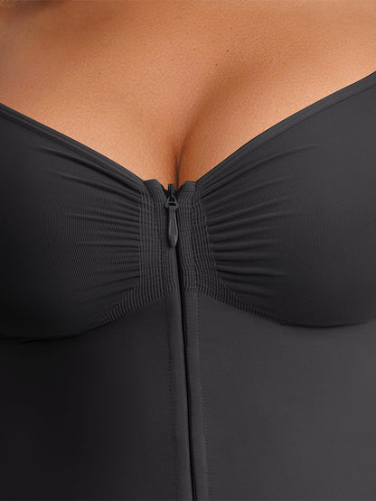 Invisible Zip Seamless Shapewear Bodysuit with Tummy Control