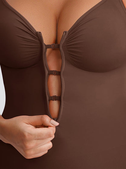 Invisible Zip Seamless Shapewear Bodysuit with Tummy Control