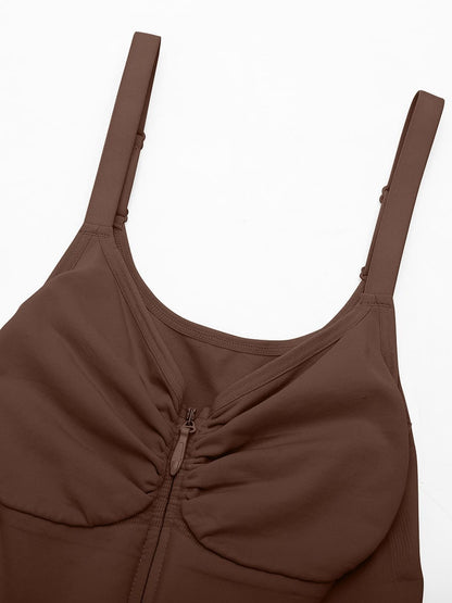 Invisible Zip Seamless Shapewear Bodysuit with Tummy Control