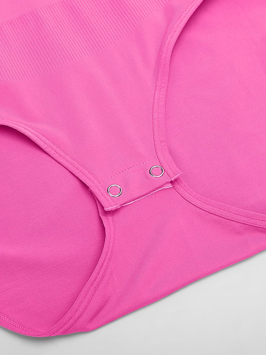 Seamless Shapewear Bodysuit with Tummy Control & Crew Neck