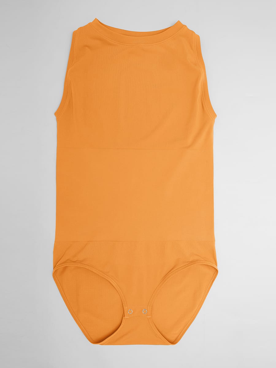 Seamless Shapewear Bodysuit with Tummy Control & Crew Neck