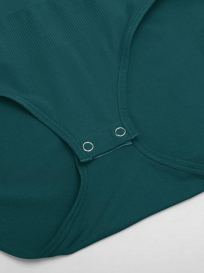 Seamless Shapewear Bodysuit with Tummy Control & Crew Neck