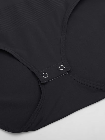 Seamless Shapewear Bodysuit with Tummy Control & Crew Neck