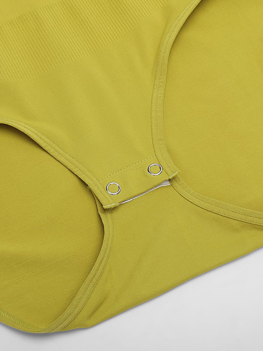 Seamless Shapewear Bodysuit with Tummy Control & Crew Neck
