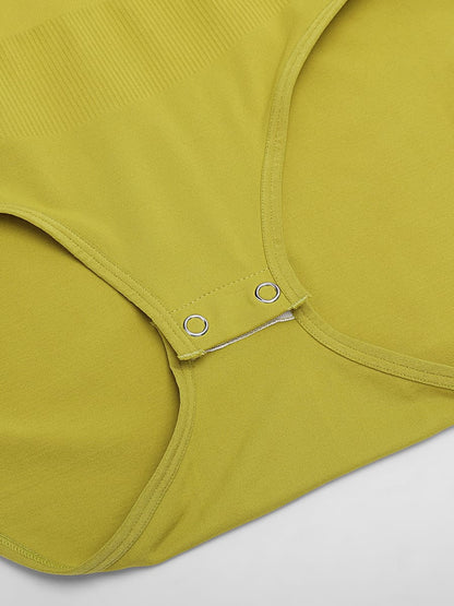 Seamless Shapewear Bodysuit with Tummy Control & Crew Neck