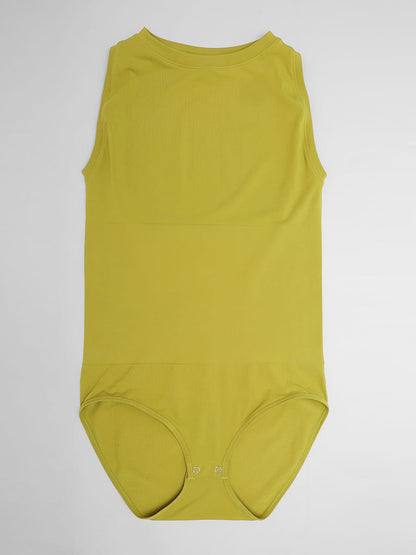 Seamless Shapewear Bodysuit with Tummy Control & Crew Neck
