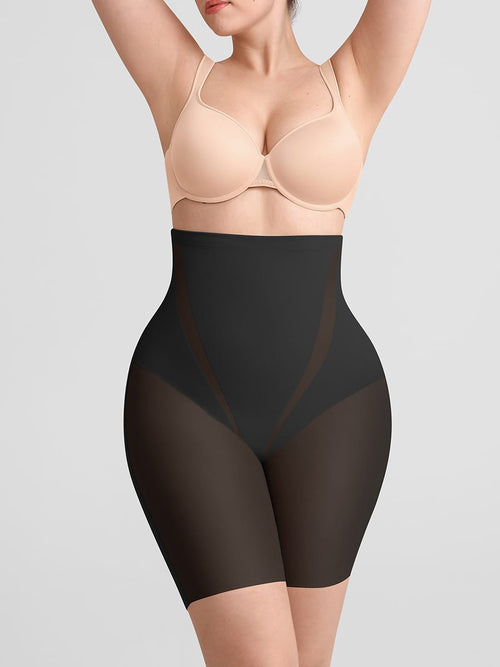 Seamless High Waist Shapewear Shorts with Tummy Control & Bum Lifter