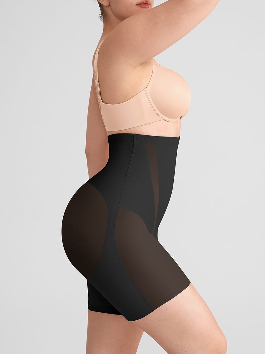Seamless High Waist Shapewear Shorts with Tummy Control & Bum Lifter