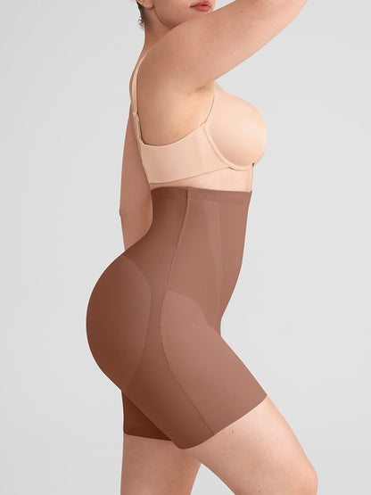 Seamless High Waist Shapewear Shorts with Tummy Control & Bum Lifter