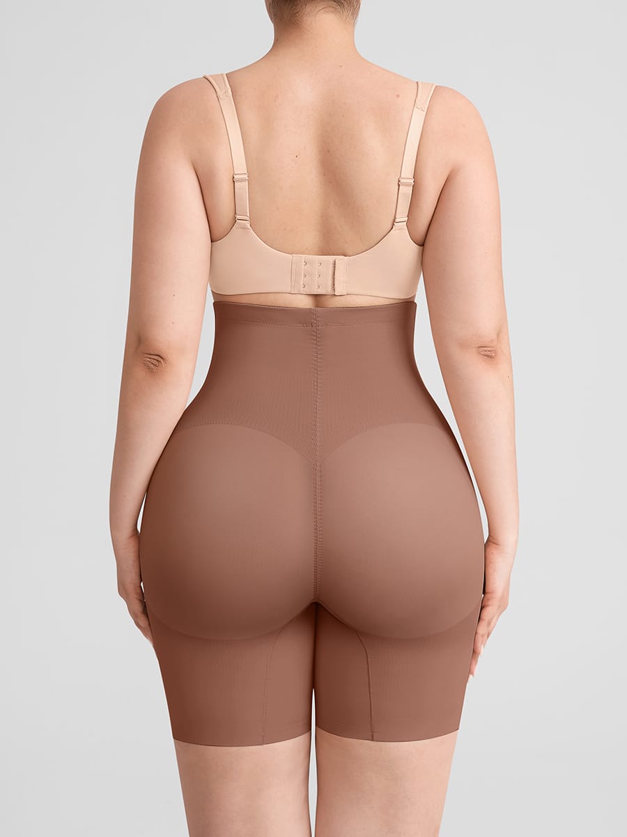 Seamless High Waist Shapewear Shorts with Tummy Control & Bum Lifter