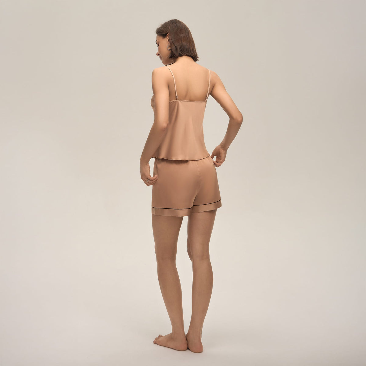 Satin Pyjama Set for Women | Cami Top & Shorts Loungewear Set