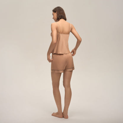 Satin Pyjama Set for Women | Cami Top & Shorts Loungewear Set