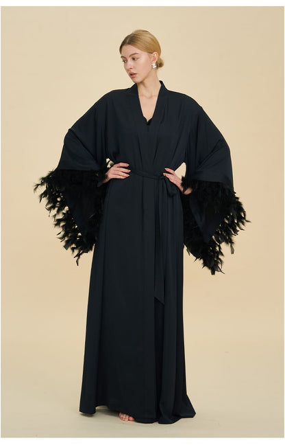 Luxury Women's Nightdress, Elegant Dressing Bridal Nightgown Robe