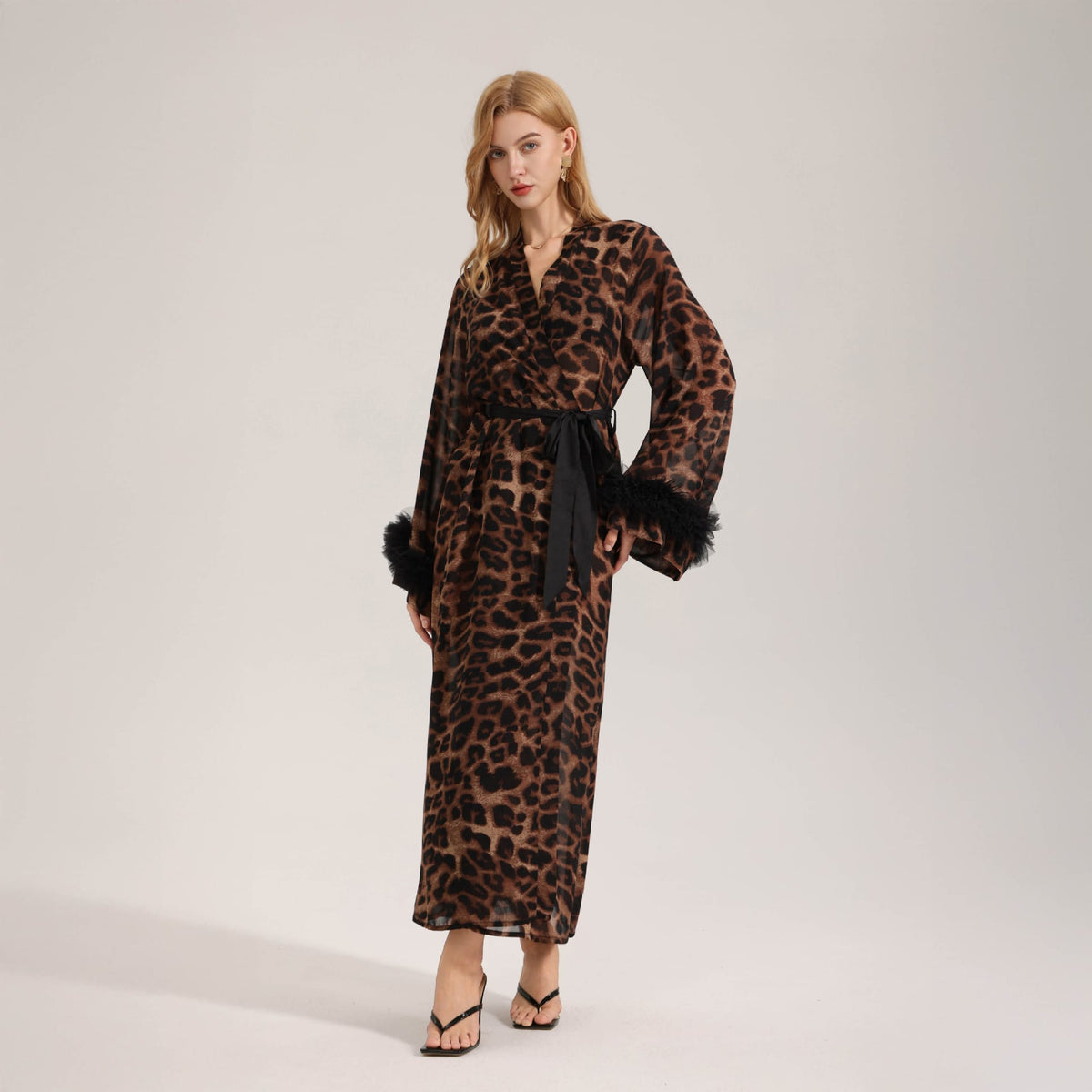 Leopard Print Nightgown Sleepwear for Women