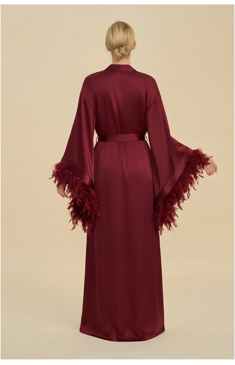 Luxury Women's Nightdress, Elegant Dressing Bridal Nightgown Robe