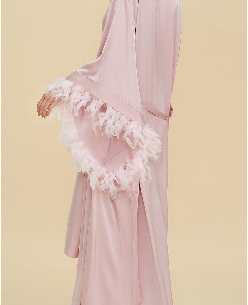 Luxury Women's Nightdress, Elegant Dressing Bridal Nightgown Robe
