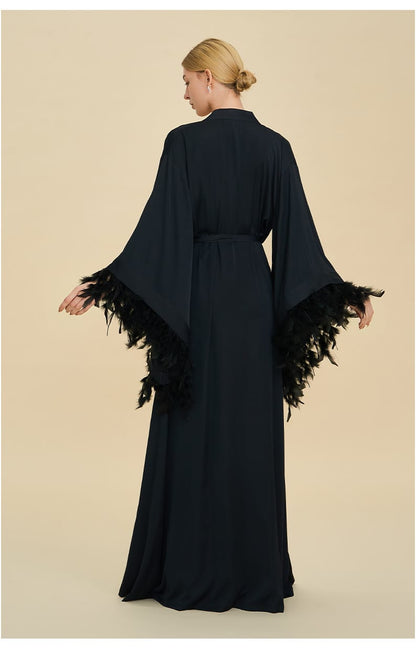 Luxury Women's Nightdress, Elegant Dressing Bridal Nightgown Robe