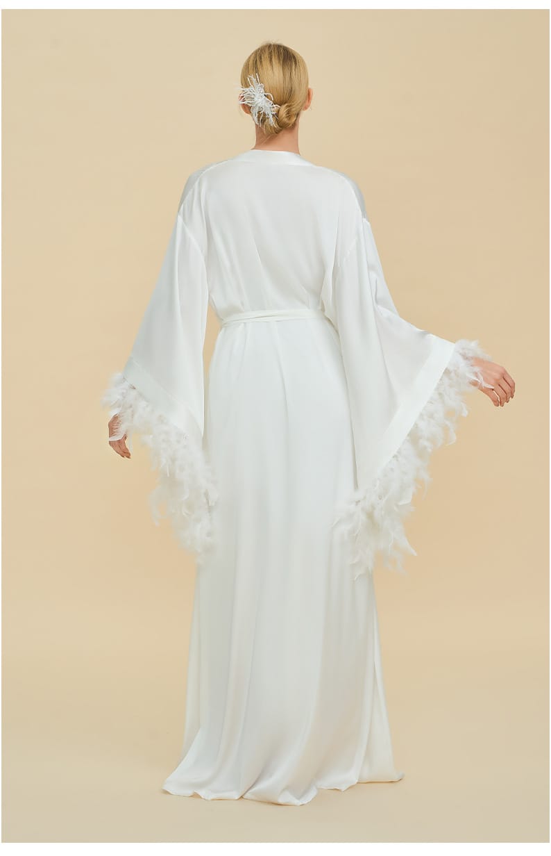 Luxury Women's Nightdress, Elegant Dressing Bridal Nightgown Robe