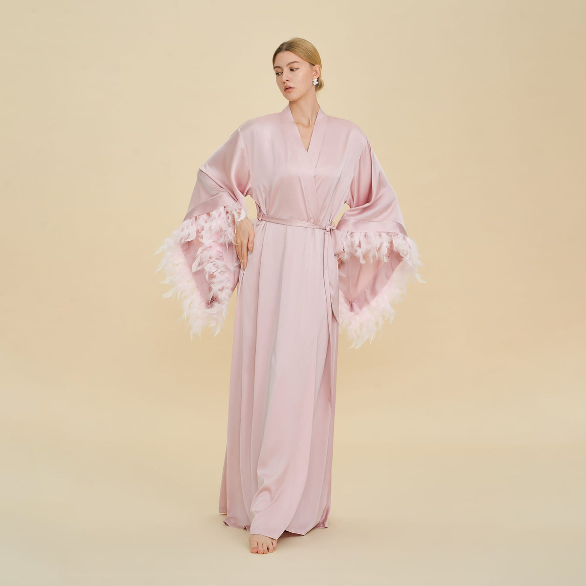 Luxury Women's Nightdress, Elegant Dressing Bridal Nightgown Robe