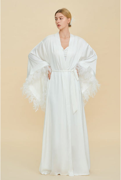 Luxury Women's Nightdress, Elegant Dressing Bridal Nightgown Robe