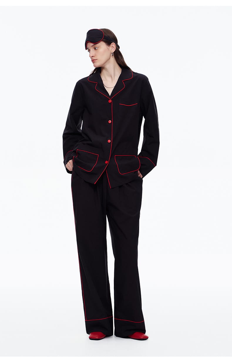 Elegant Long Sleeve Cotton Pajama Set for Women