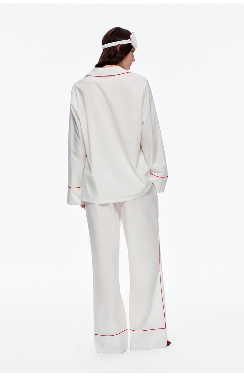 Elegant Long Sleeve Cotton Pajama Set for Women