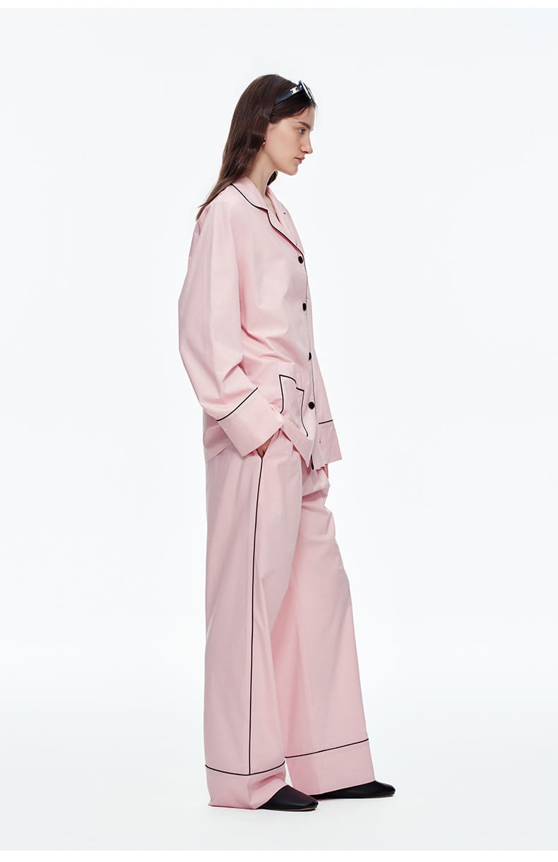 Elegant Long Sleeve Cotton Pajama Set for Women
