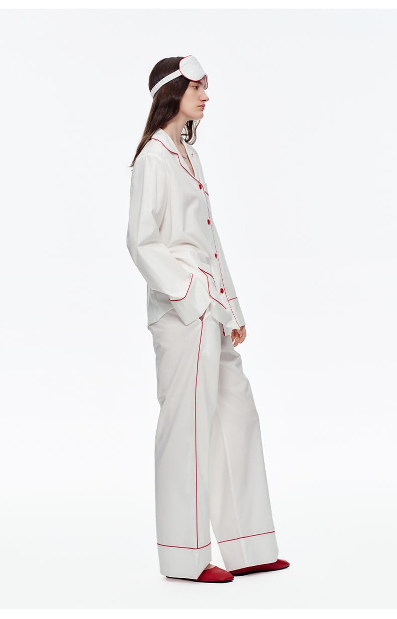 Elegant Long Sleeve Cotton Pajama Set for Women